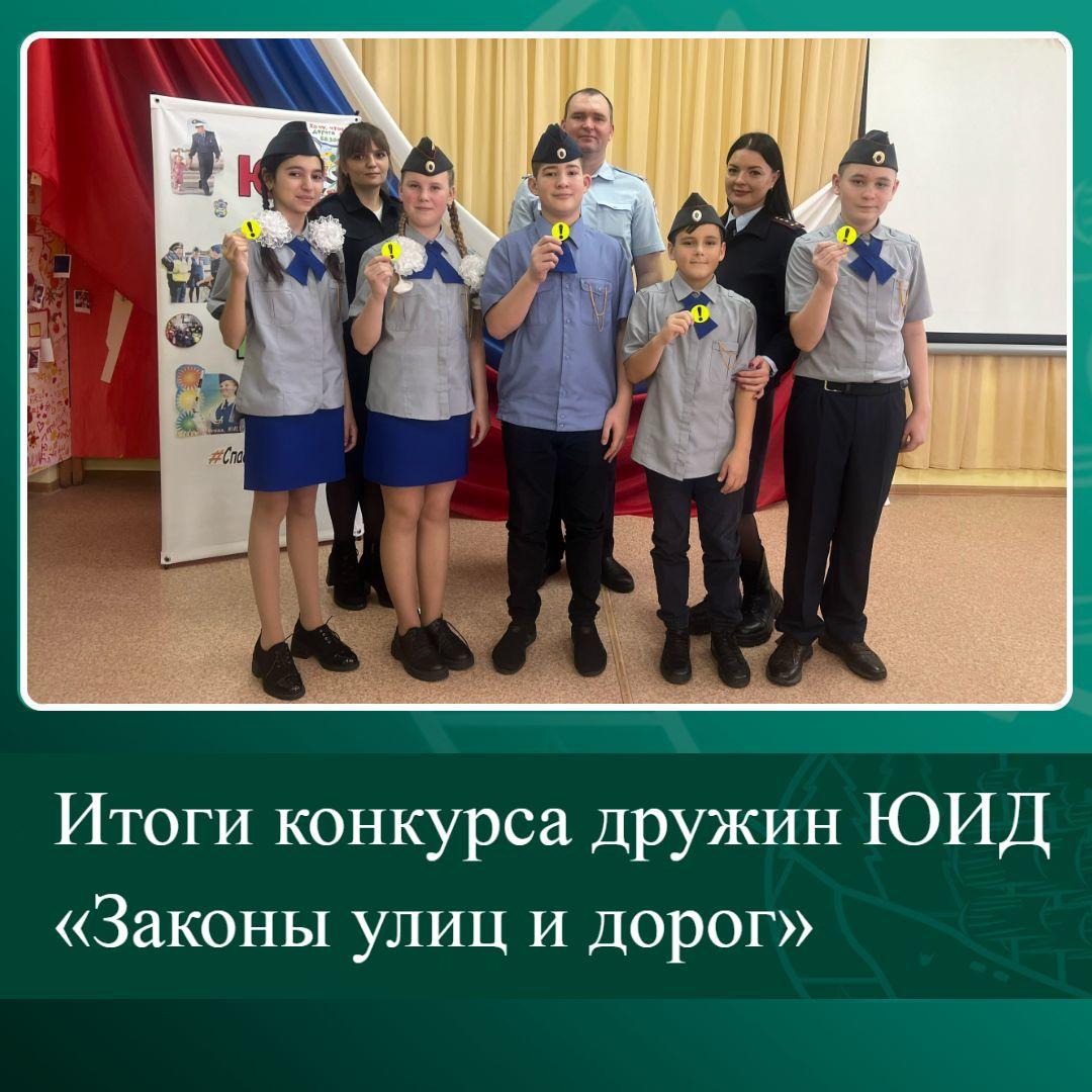Итоги конкурса дружин ЮИД «Законы улиц и дорог».